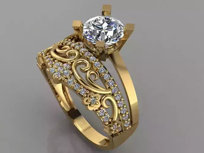 GC GOLD TW0171- Diamond gold wedding ring