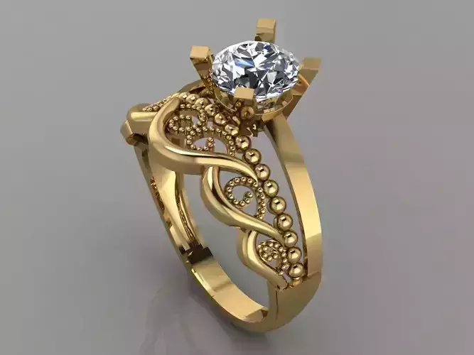 GC GOLD TW0172- Diamond gold wedding ring