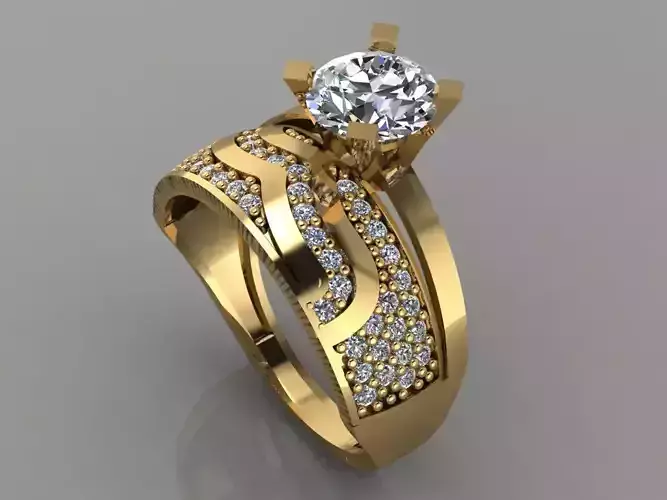 GC GOLD TW0173- Diamond gold wedding ring
