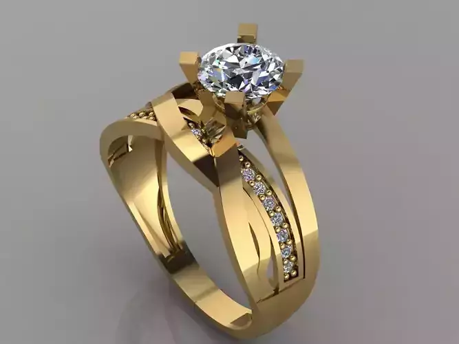 GC GOLD TW0174- Diamond gold wedding ring