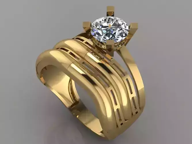 GC GOLD TW0176- Diamond gold wedding ring