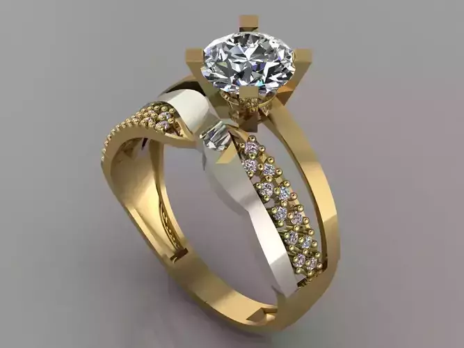 GC GOLD TW0177- Diamond gold wedding ring