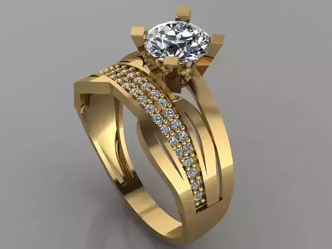 GC GOLD TW0179- Diamond gold wedding ring