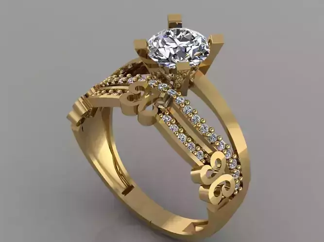 GC GOLD TW0180- Diamond gold wedding ring