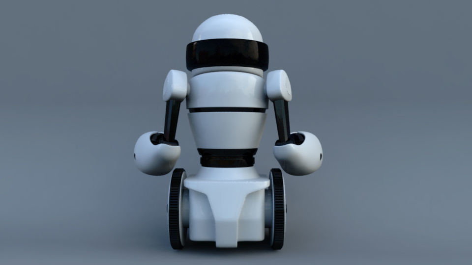 Rigged Robot Low-poly 3D model_3