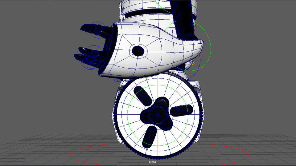 Rigged Robot Low-poly 3D model_25