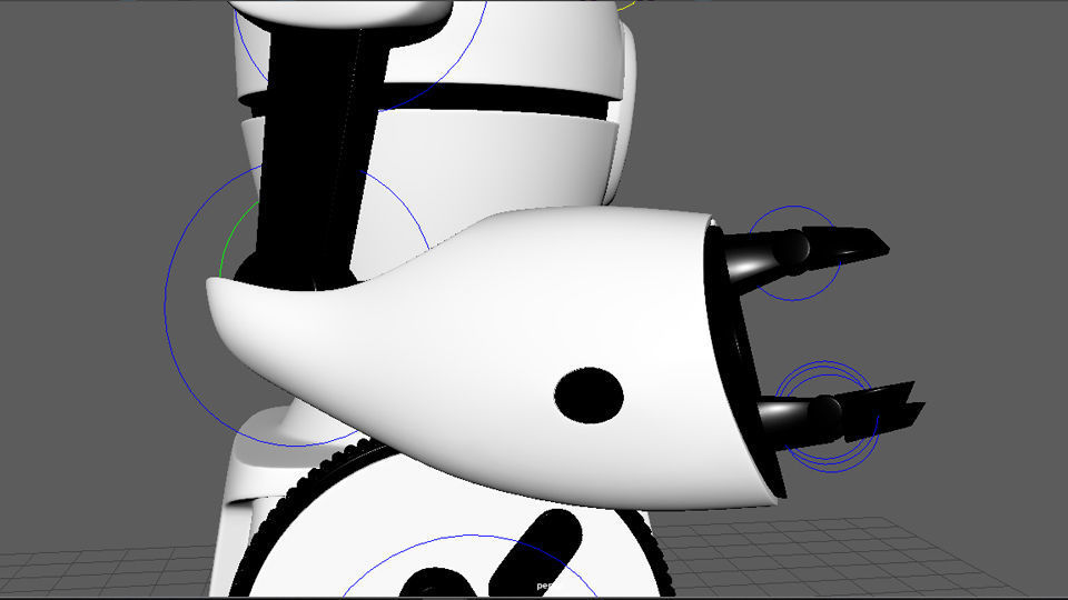 Rigged Robot Low-poly 3D model_21