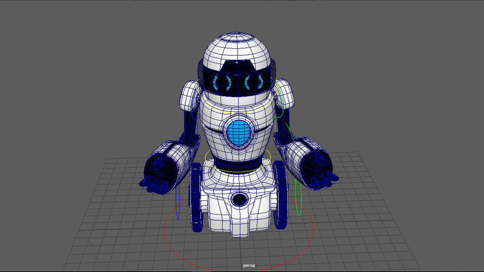 Rigged Robot Low-poly 3D model_24