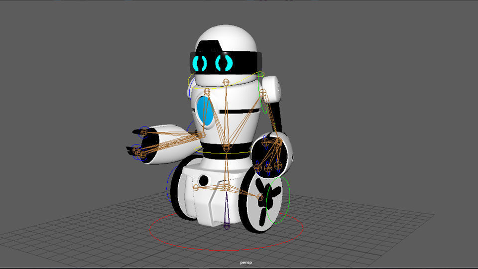 Rigged Robot Low-poly 3D model_20