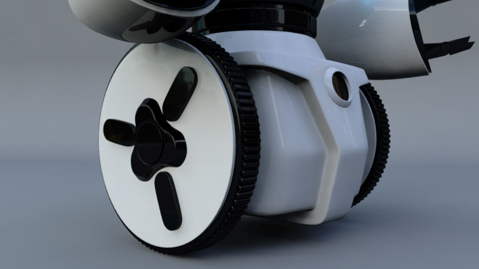 Rigged Robot Low-poly 3D model_12