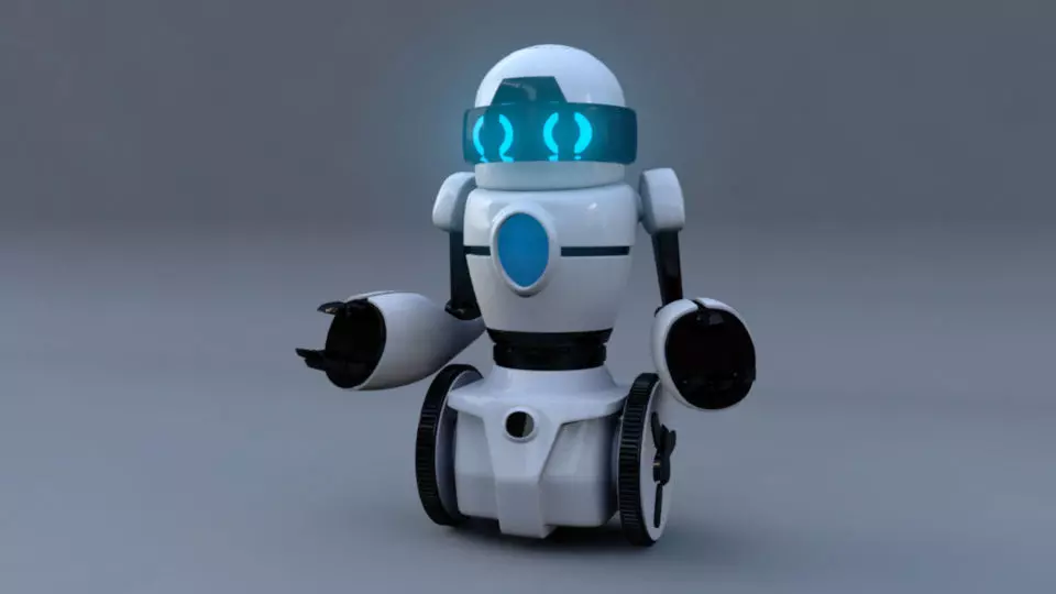 Rigged Robot Low-poly 3D model_0