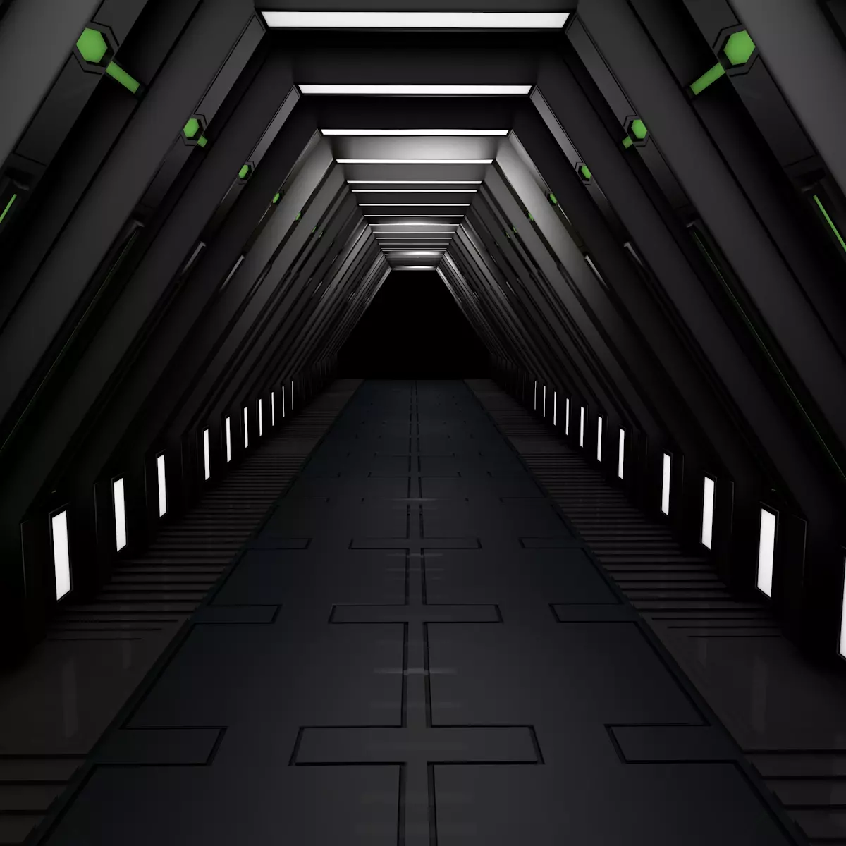 Sci Fi Tunnel 3D model_0