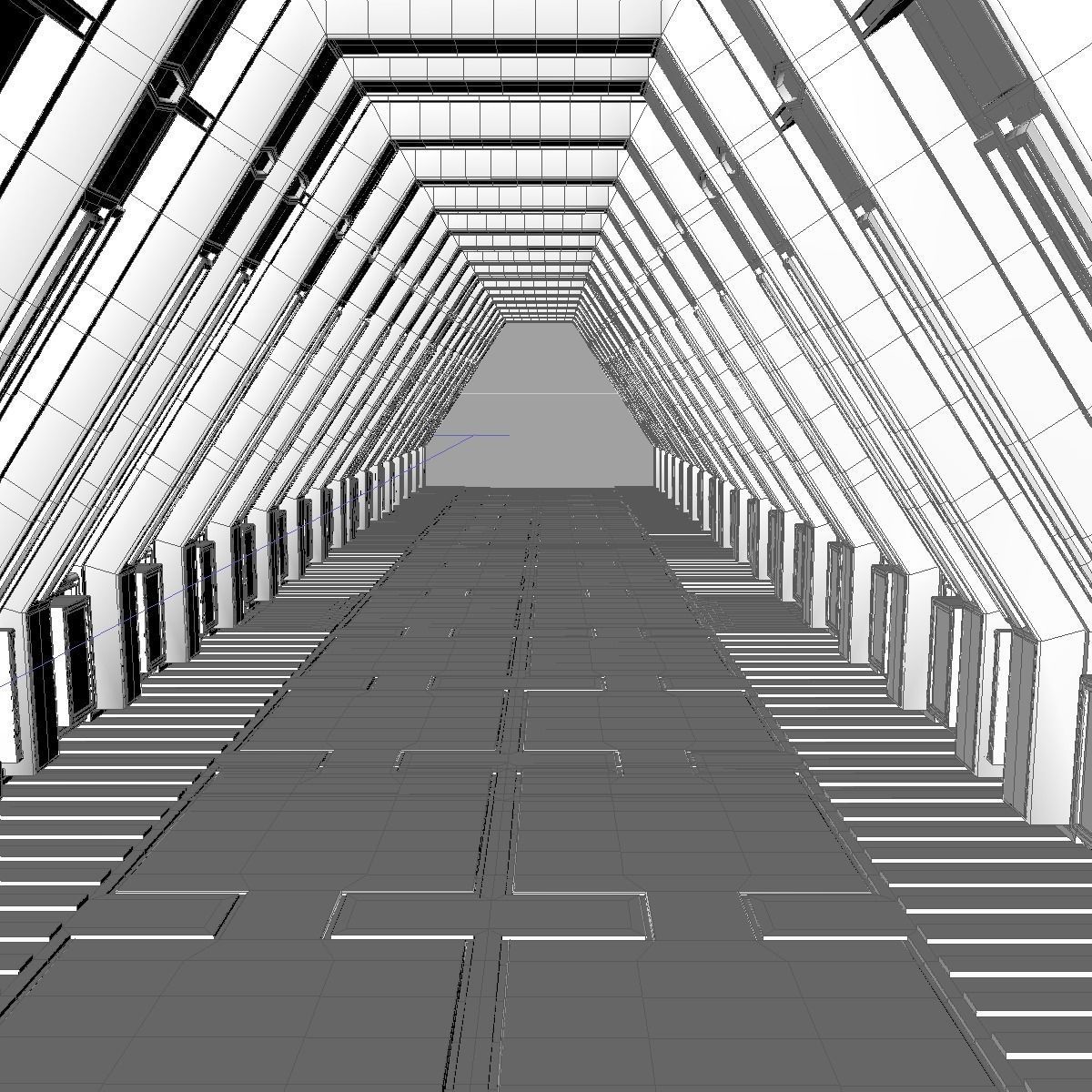 Sci Fi Tunnel 3D model_7