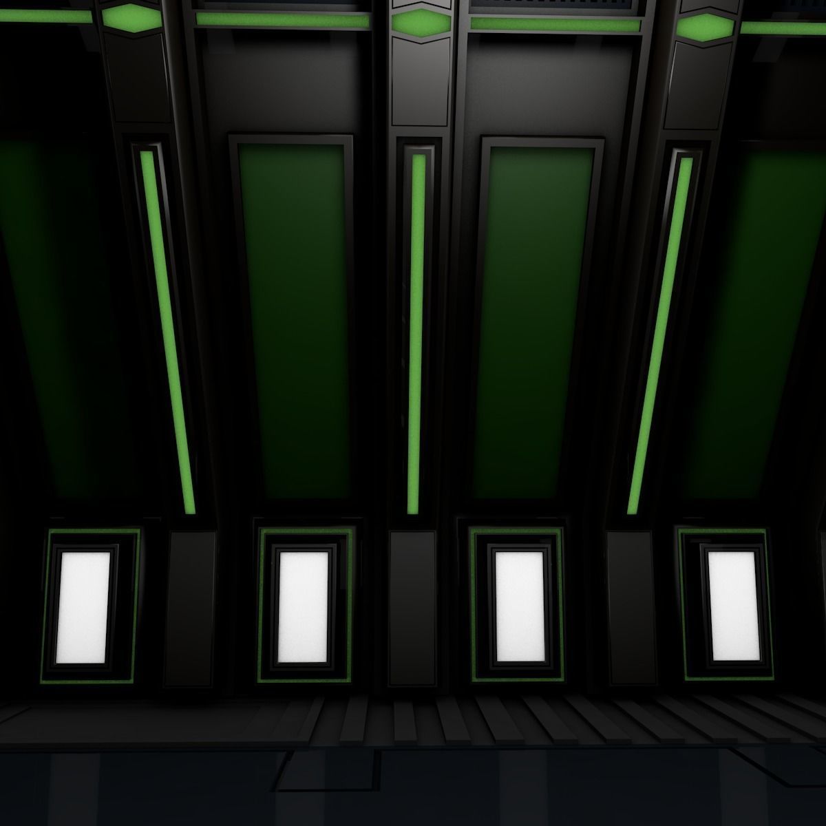 Sci Fi Tunnel 3D model_6