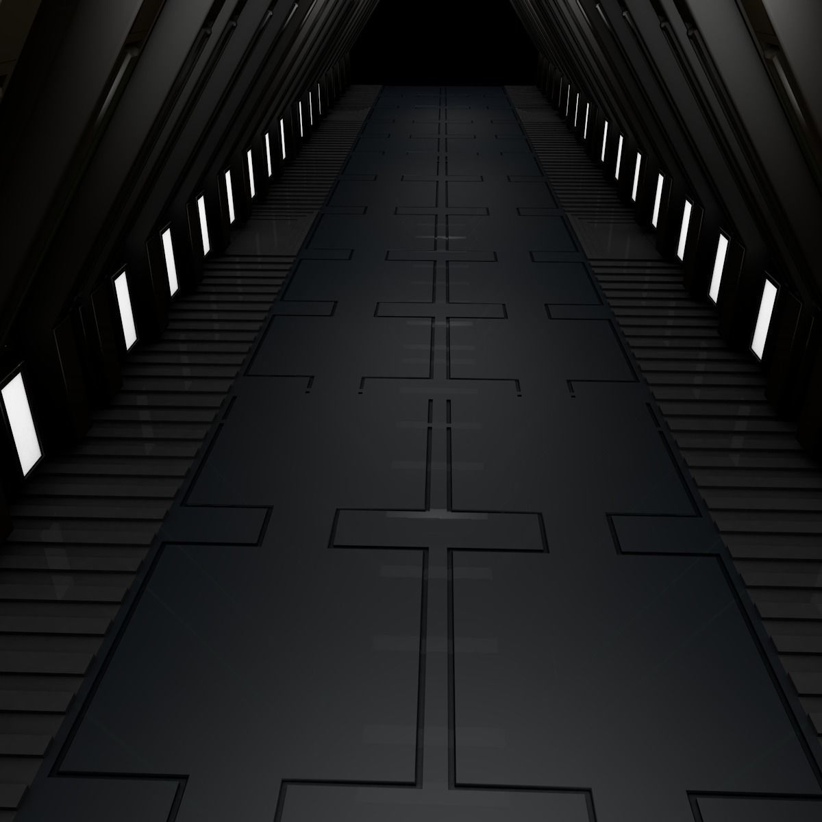 Sci Fi Tunnel 3D model_5