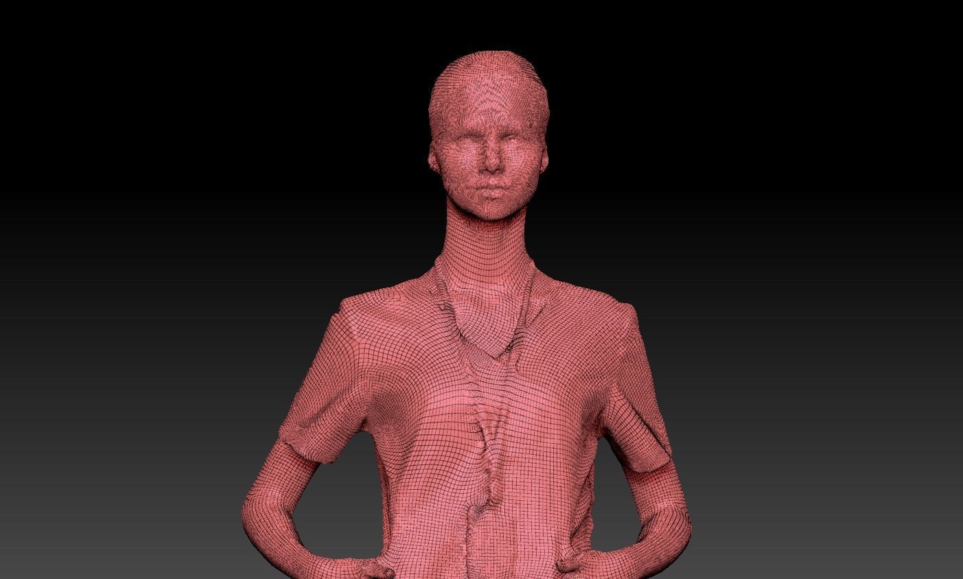 Surgical nurse 96 Low-poly 3D model_7