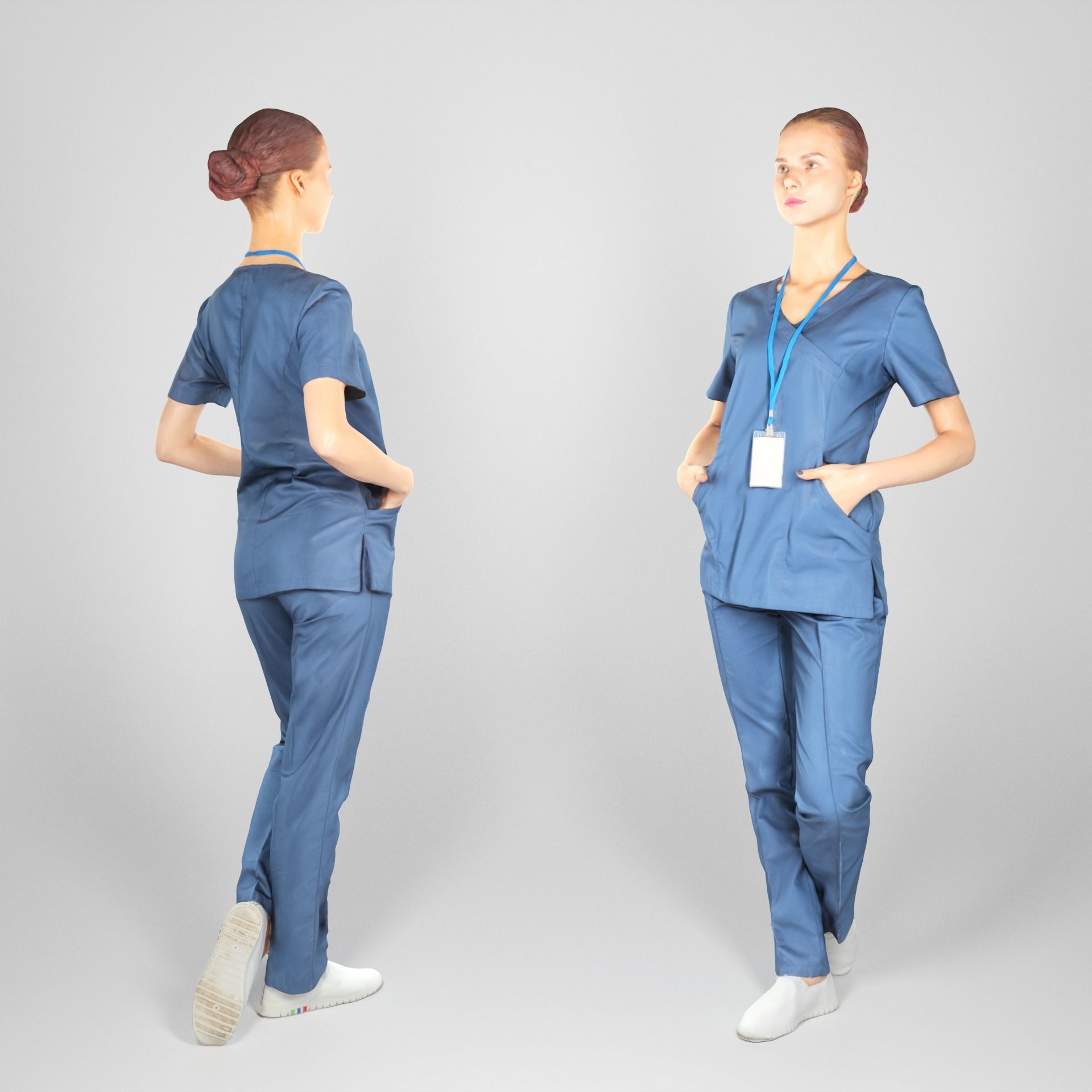 Surgical nurse 96 Low-poly 3D model_2
