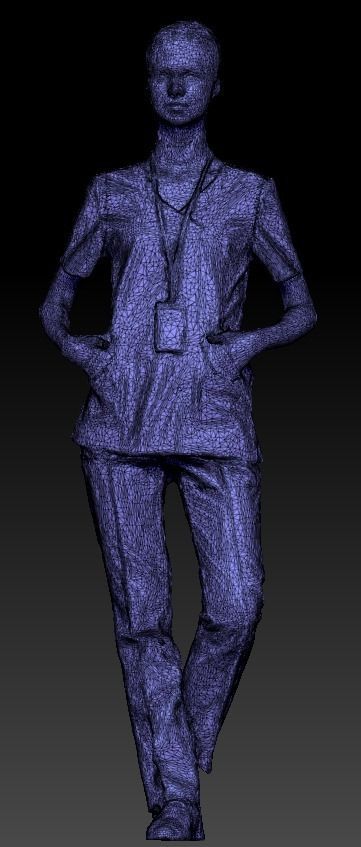 Surgical nurse 96 Low-poly 3D model_4