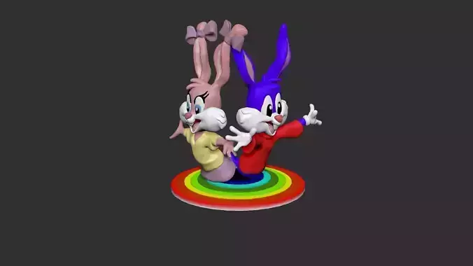 Tiny Toons Buaster and Babs 3D print model