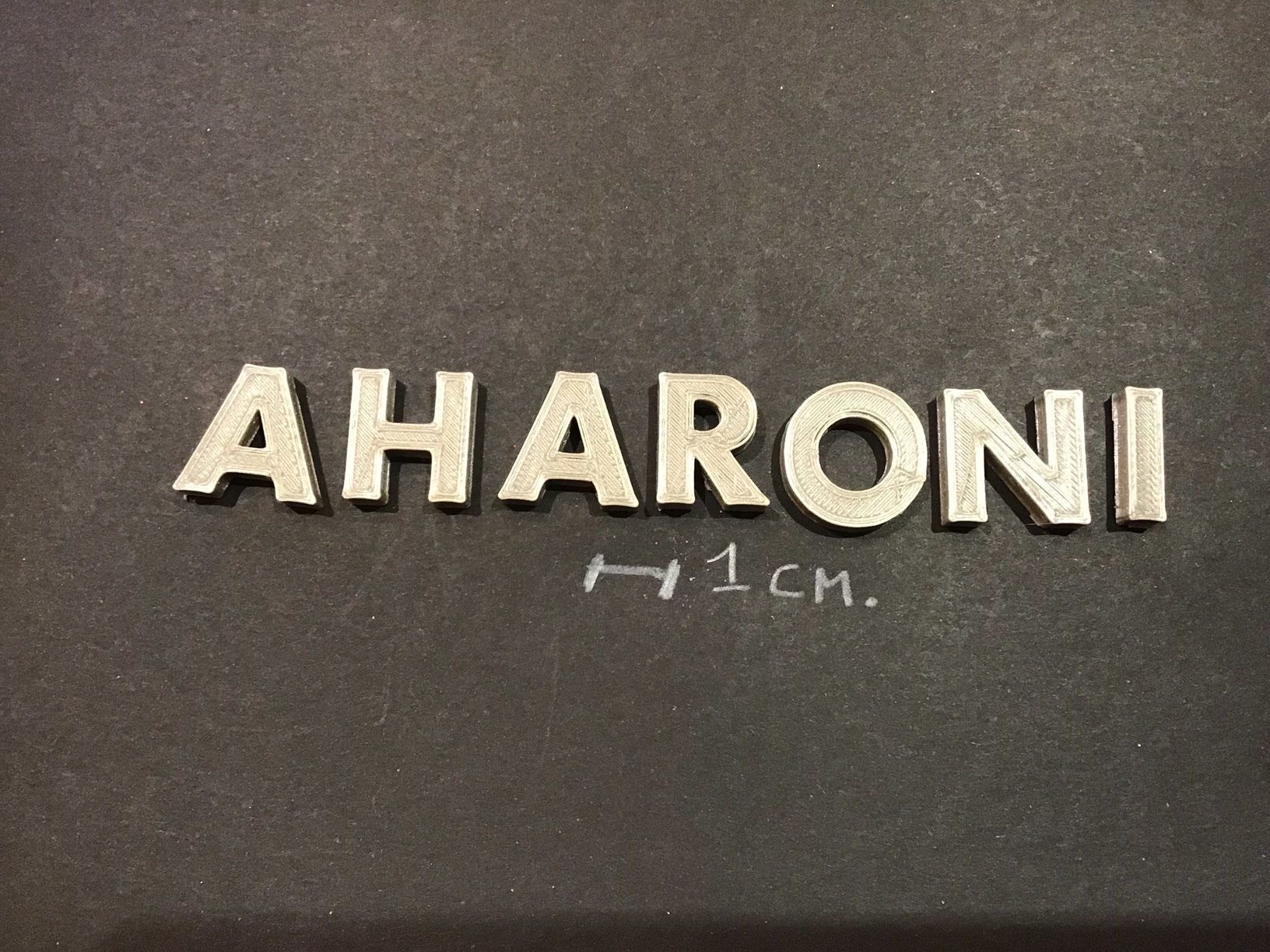 AHARONI Font uppercase and lowercase 3D Letters STL FILE 3D print model_5