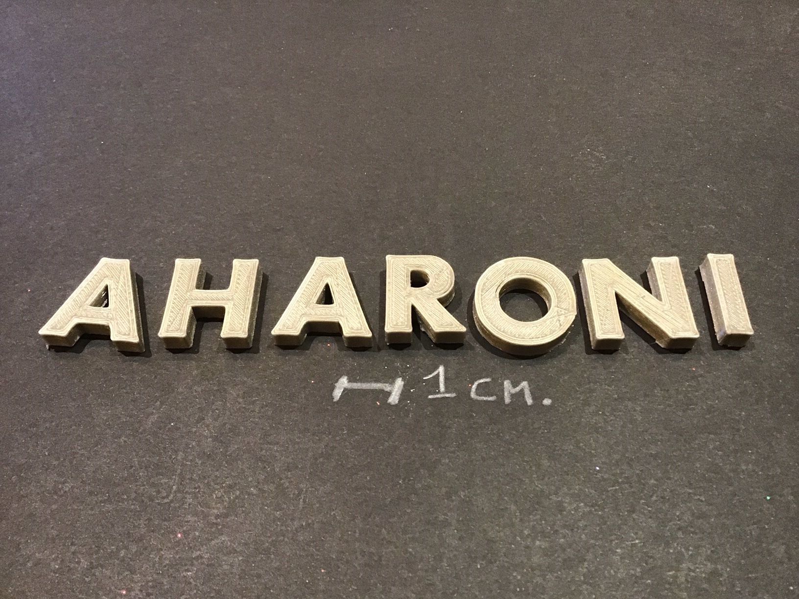 AHARONI Font uppercase and lowercase 3D Letters STL FILE 3D print model_4