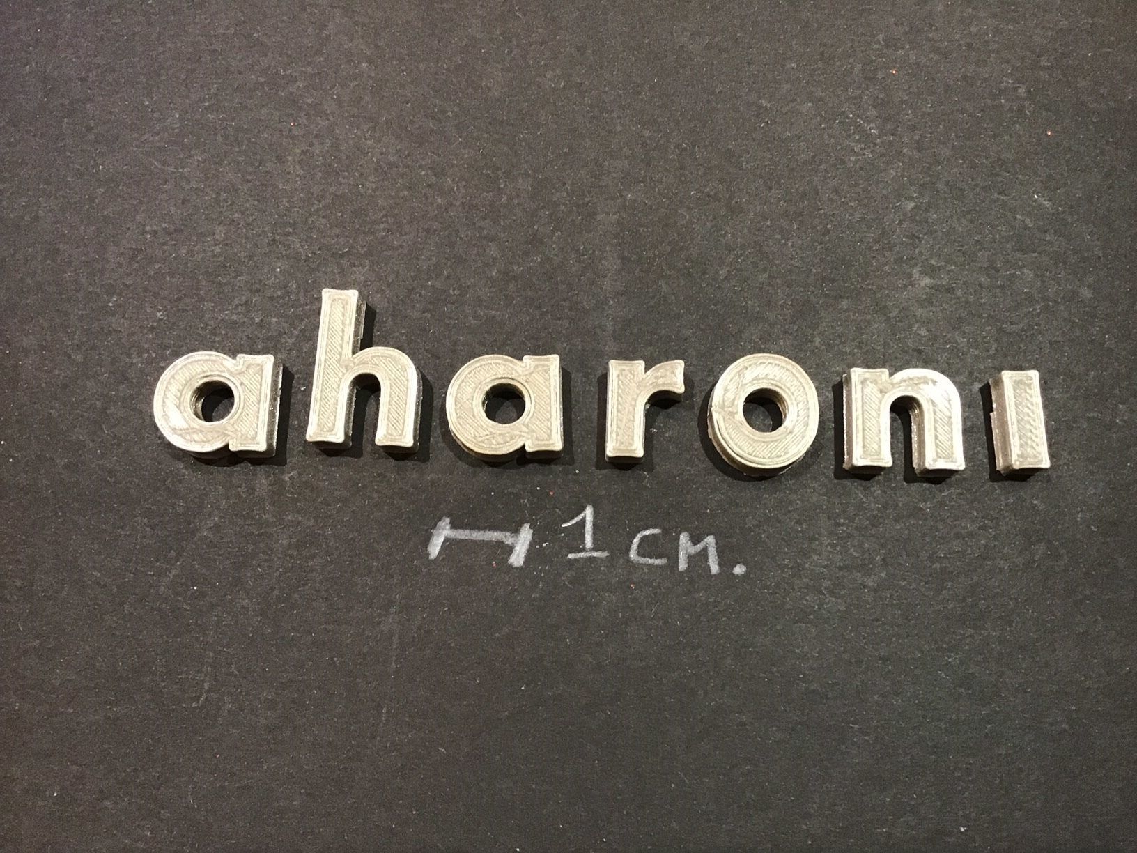 AHARONI Font uppercase and lowercase 3D Letters STL FILE 3D print model_7