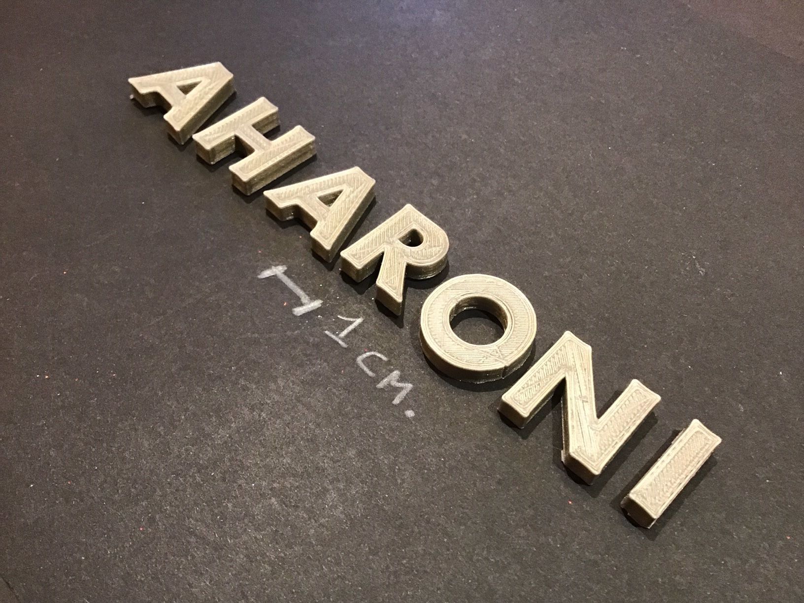 AHARONI Font uppercase and lowercase 3D Letters STL FILE 3D print model_3