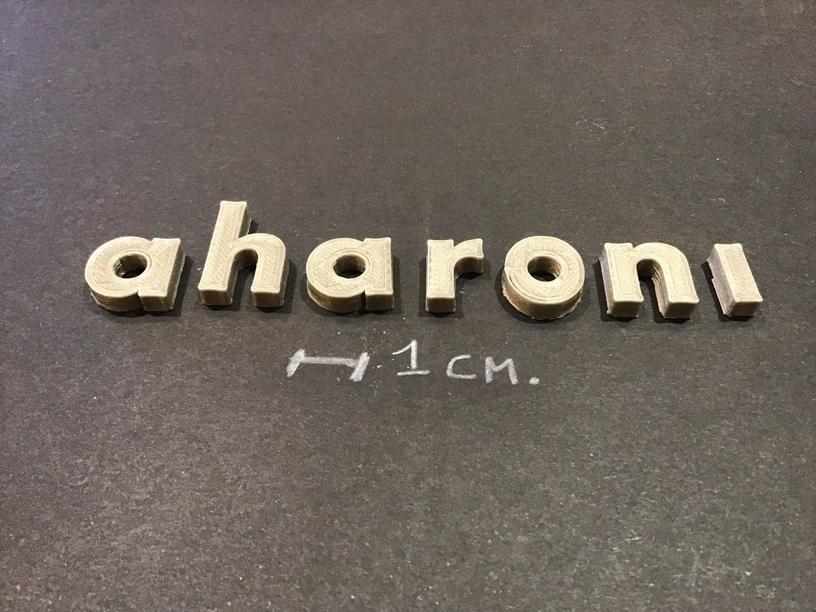 AHARONI Font uppercase and lowercase 3D Letters STL FILE 3D print model_8