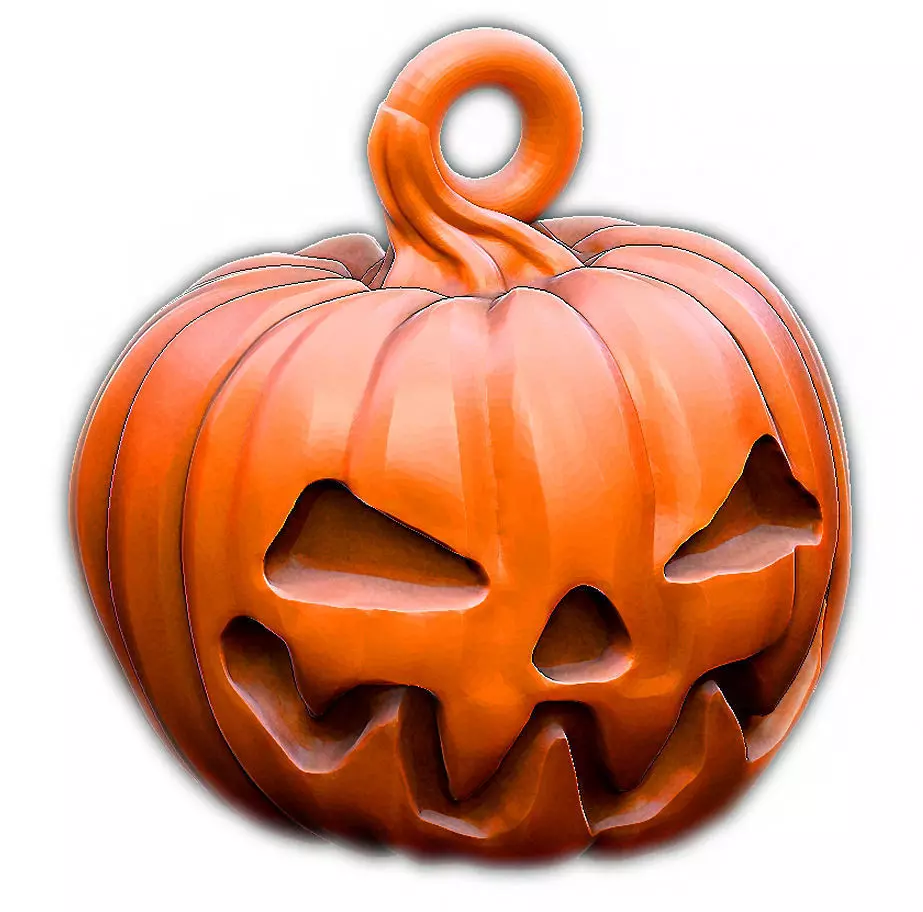 Pumpkin orange jack o lantern 3D print model