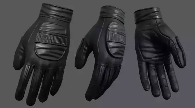 Gloves military combat soldier armor scifi low poly 