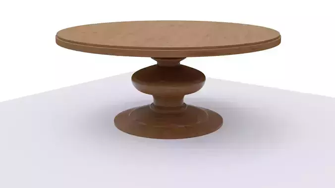 Round wooden table