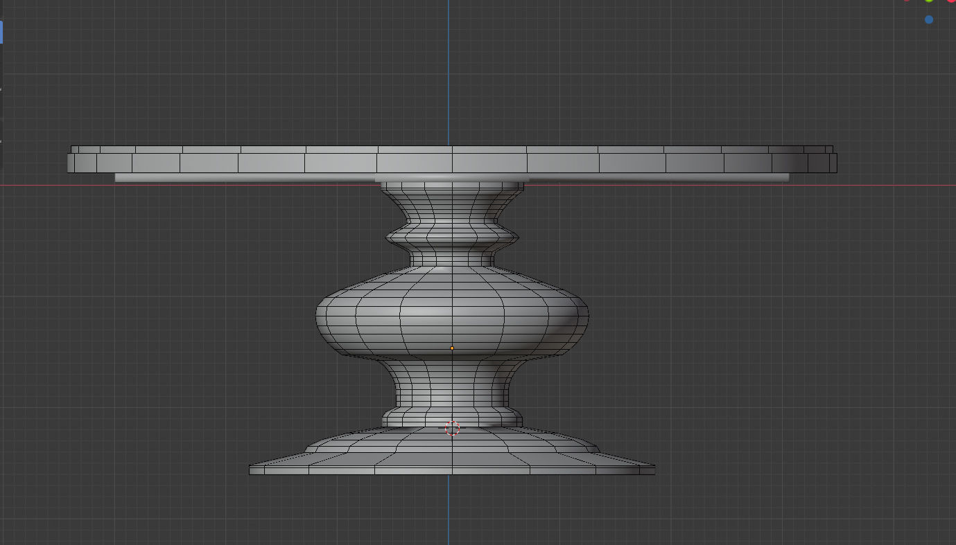 Round wooden table Free 3D model_6