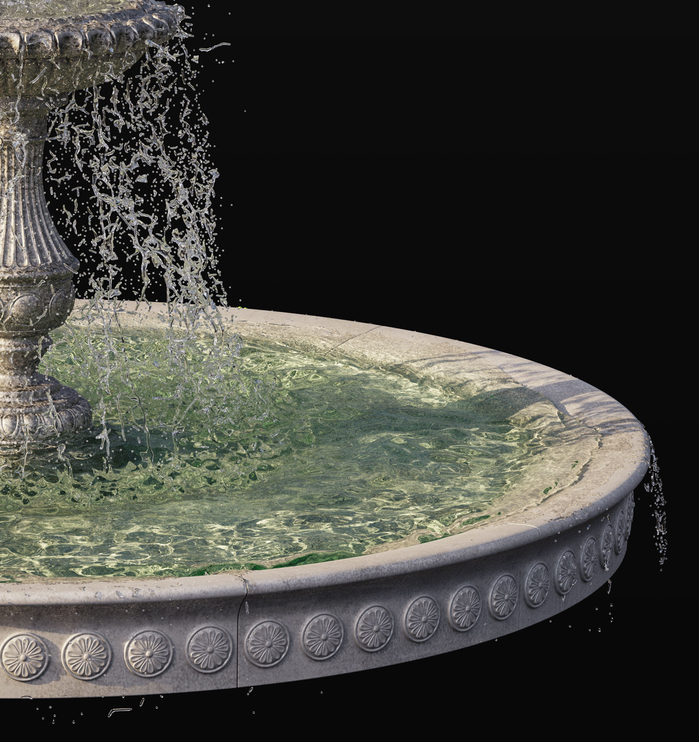 Classic Fountain - vray and corona 3D model_3