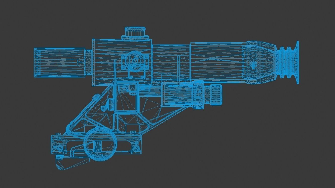 1OP50 SSP Russian Machine gun Scope Low-poly 3D model_8