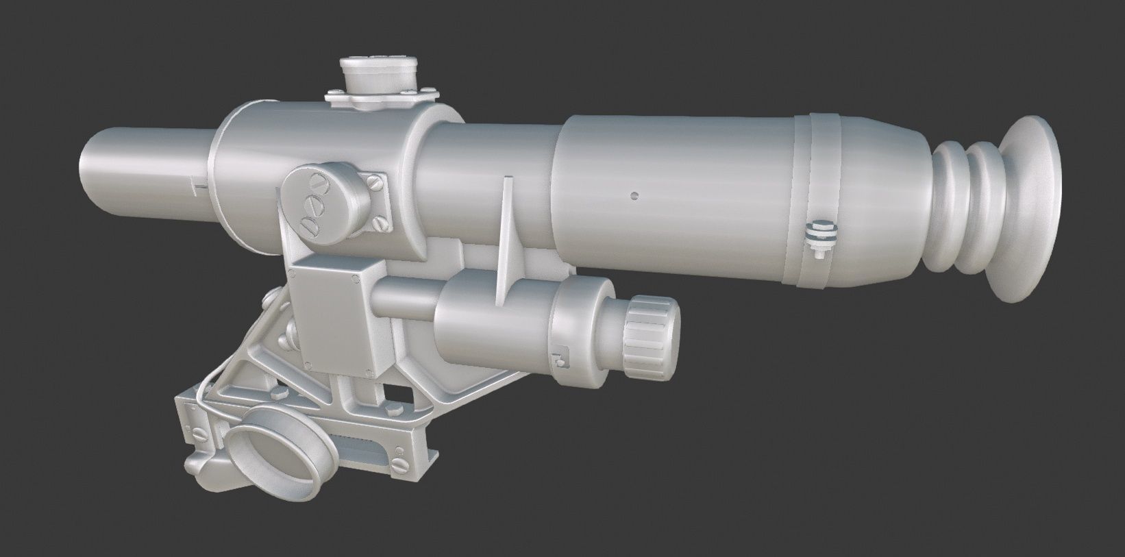 1OP50 SSP Russian Machine gun Scope Low-poly 3D model_6