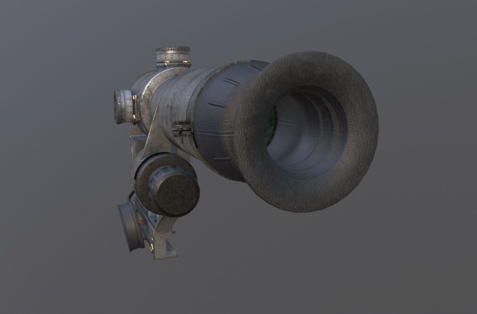 1OP50 SSP Russian Machine gun Scope Low-poly 3D model_4