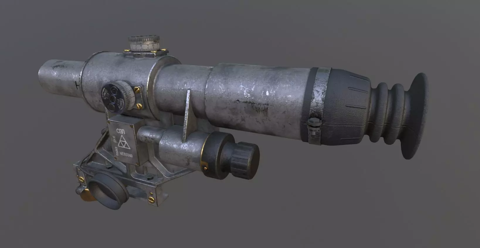 1OP50 SSP Russian Machine gun Scope Low-poly 3D model_0