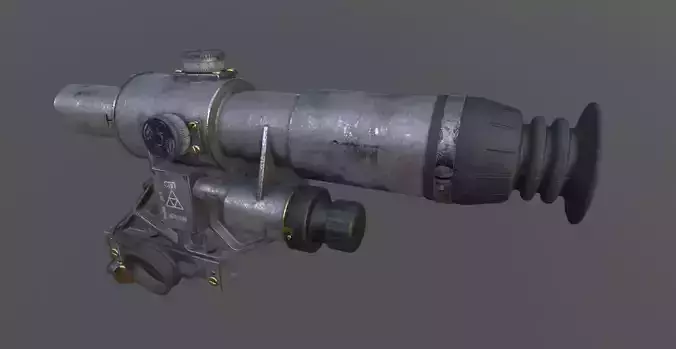 1OP50 SSP Russian Machine gun Scope Low-poly 3D model