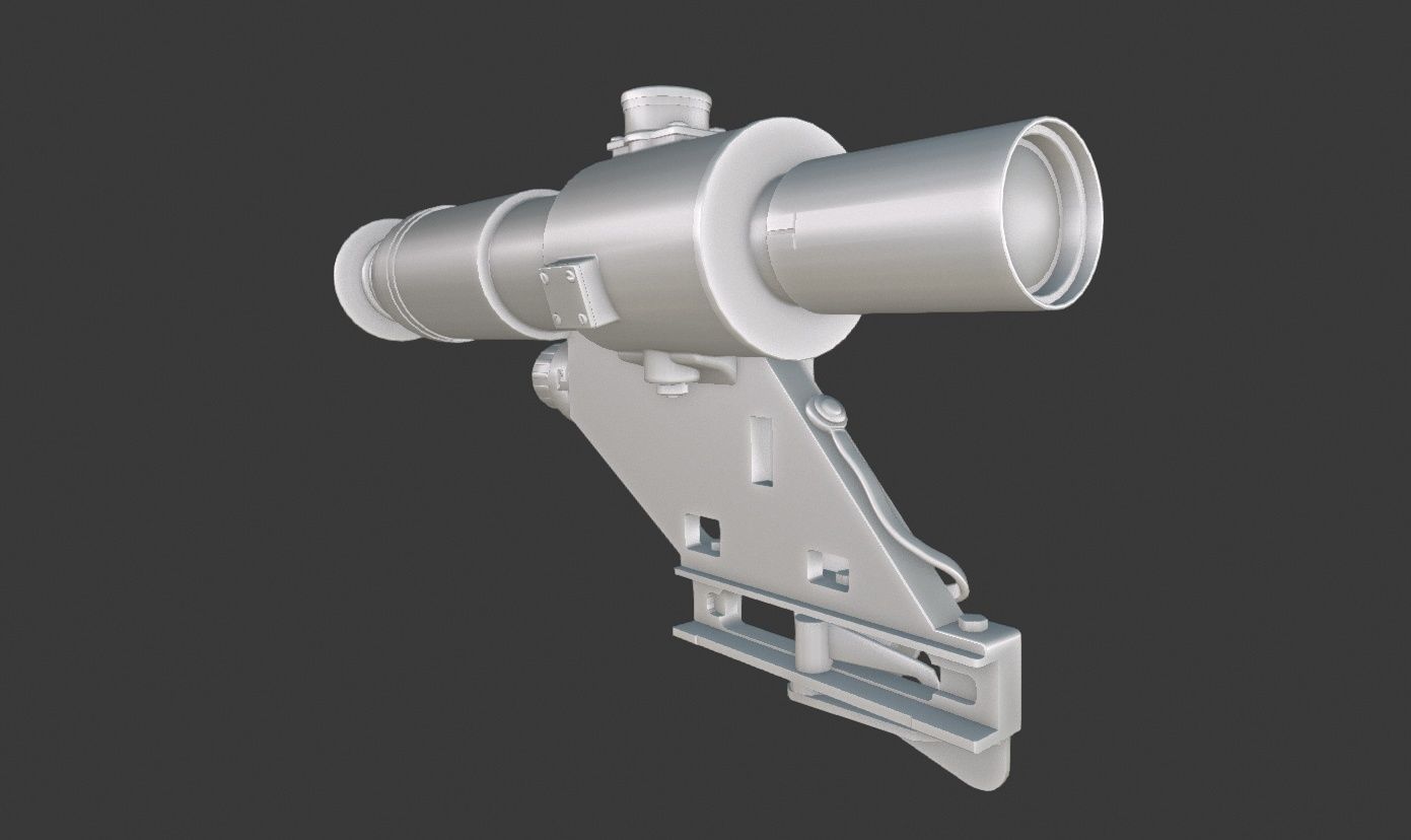 1OP50 SSP Russian Machine gun Scope Low-poly 3D model_7