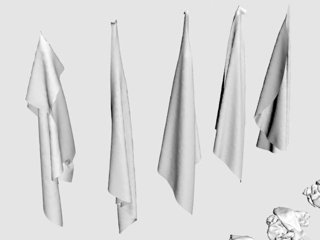 cloth trapo rag collection duster dishcloth bayeta 3D model_1