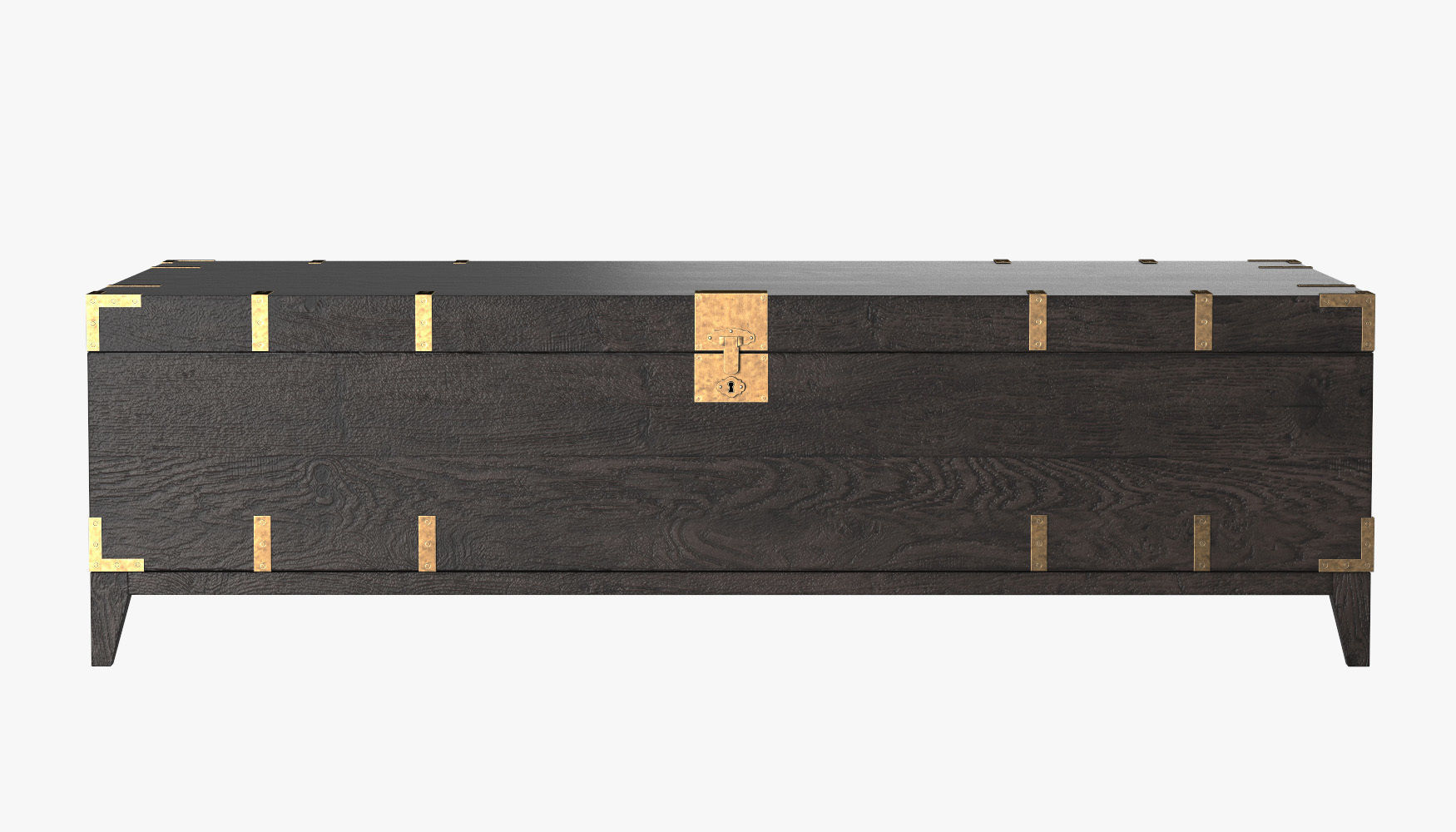 CAYDEN CAMPAIGN RECTANGULAR TRUNK TABLE Dark 3D model_4