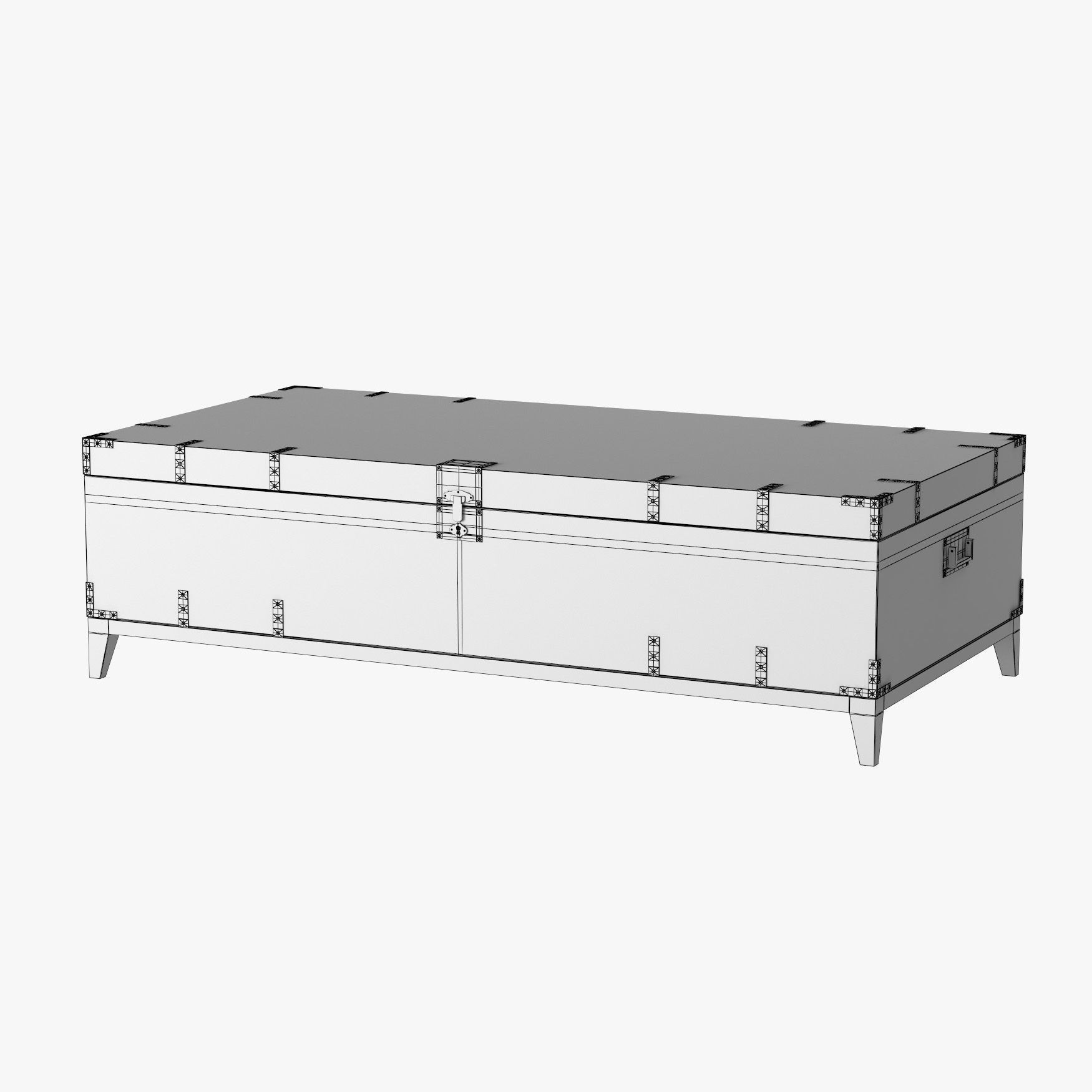 CAYDEN CAMPAIGN RECTANGULAR TRUNK TABLE Dark 3D model_6