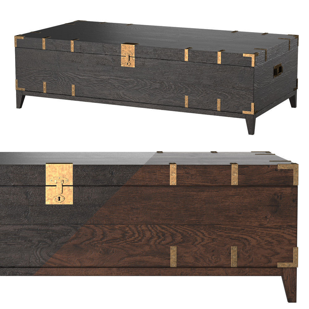 CAYDEN CAMPAIGN RECTANGULAR TRUNK TABLE Dark 3D model_1