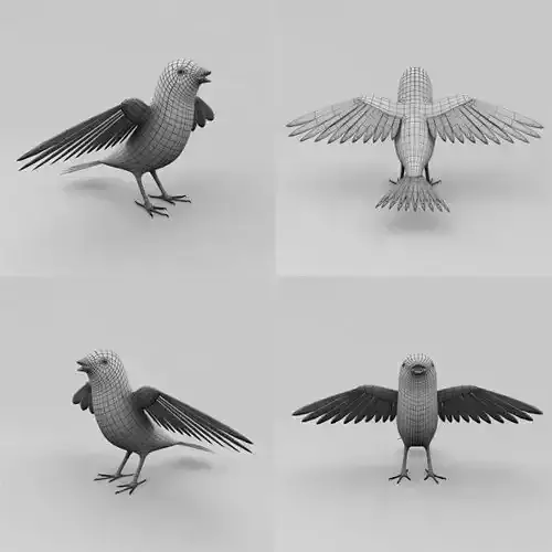Bird base  Free low-poly 3D model