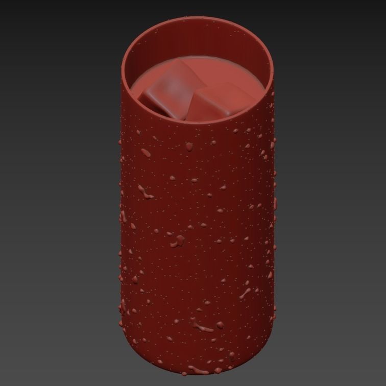Glass of juice 3D model_5