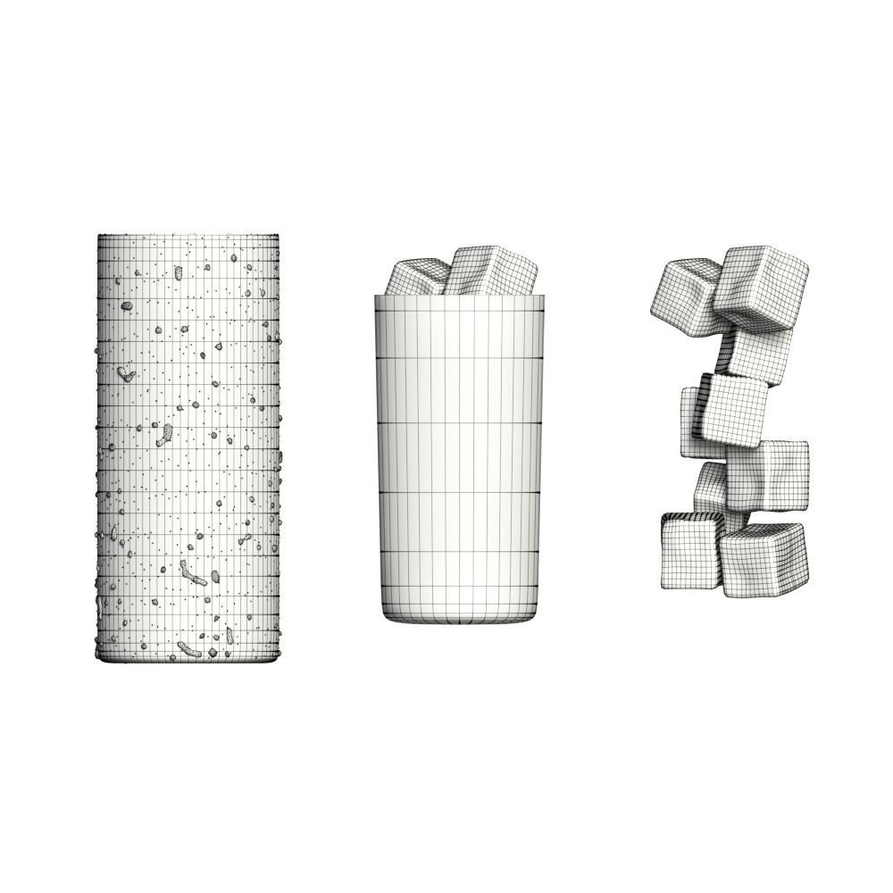 Glass of juice 3D model_4