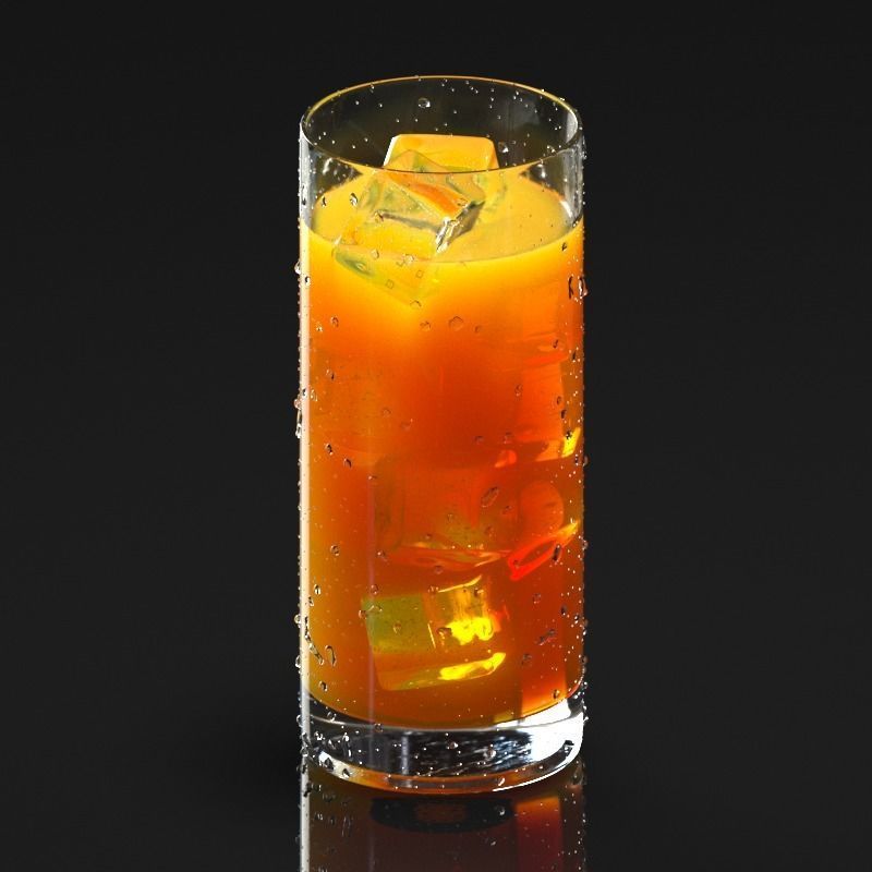 Glass of juice 3D model_1