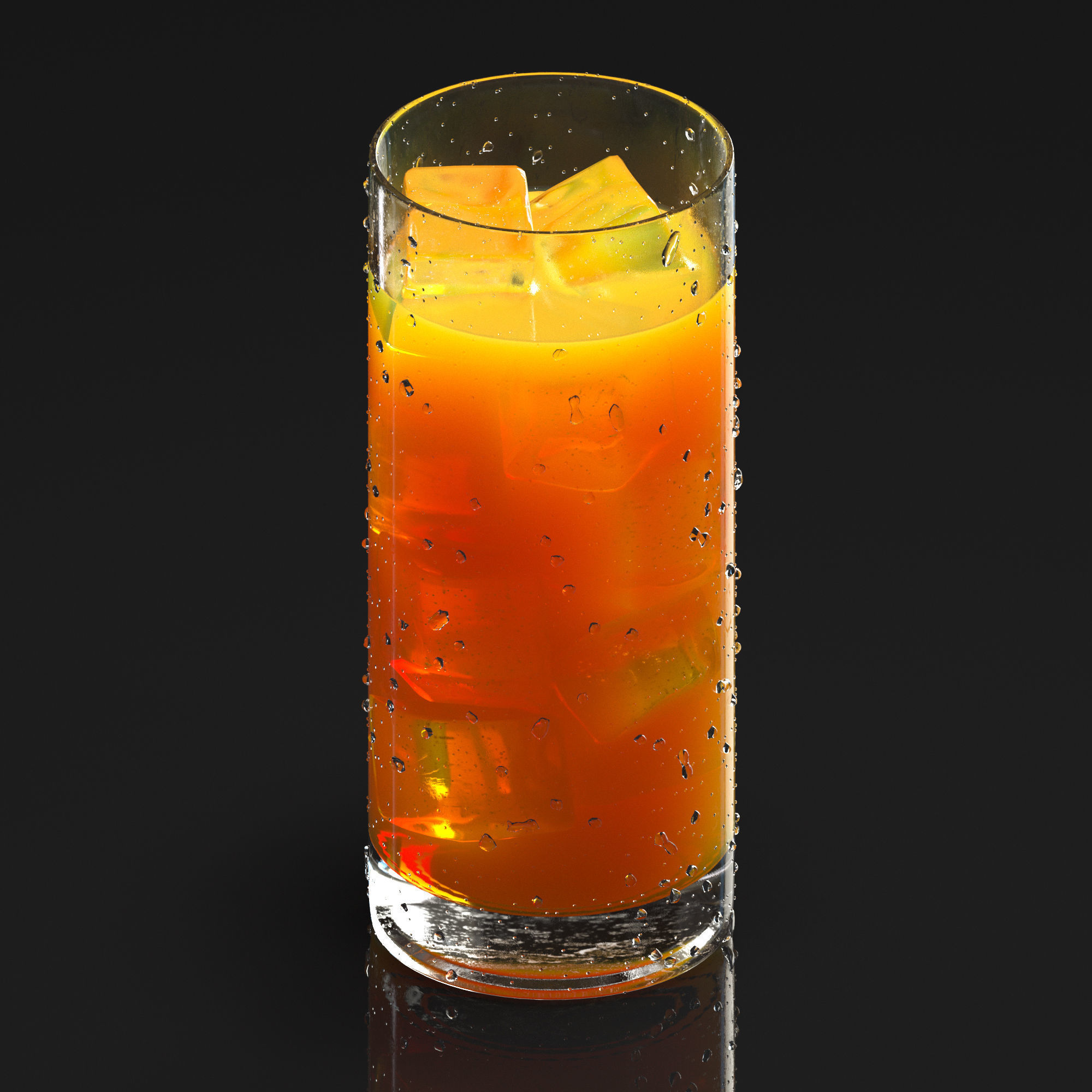 Glass of juice 3D model_0