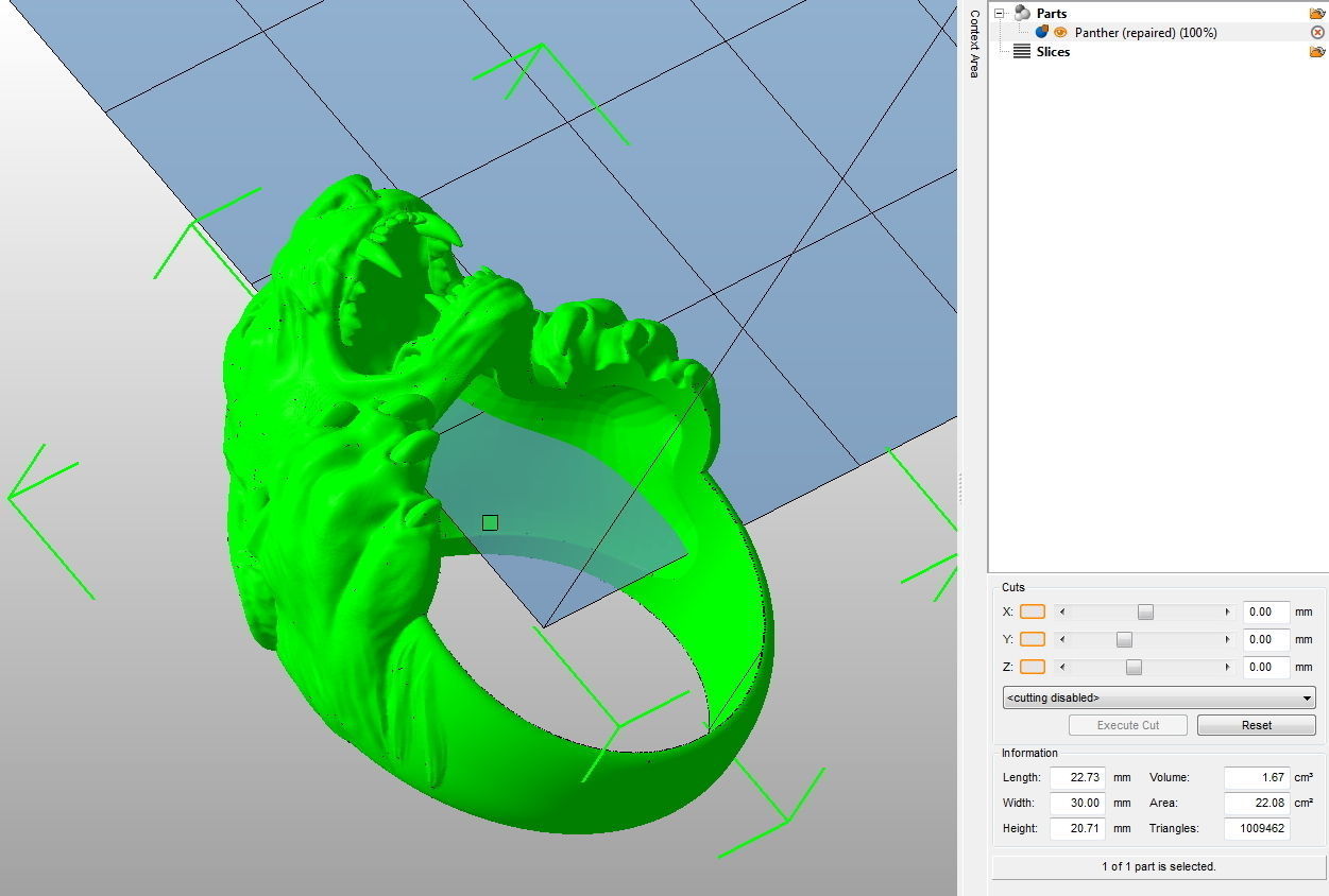 Panther ring 3D print model_9