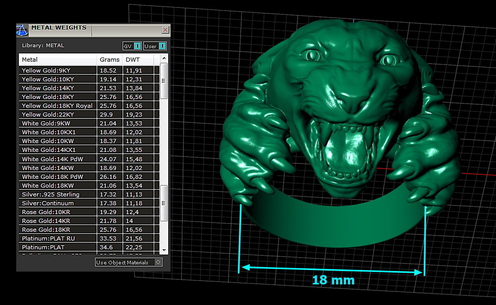Panther ring 3D print model_10